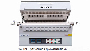 Двухзонные горизонтальные разъемные трубчатые печи STG до 1700°C